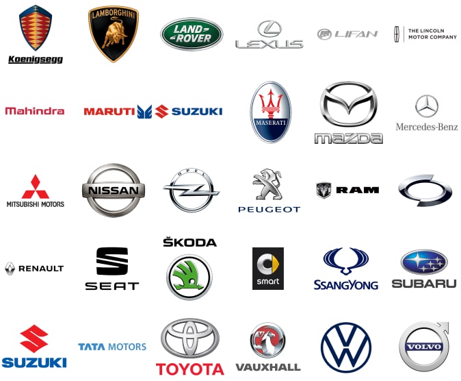Cars brand logo with name starting K to V  that compatible with Carsifi Wireless Android Auto adapter